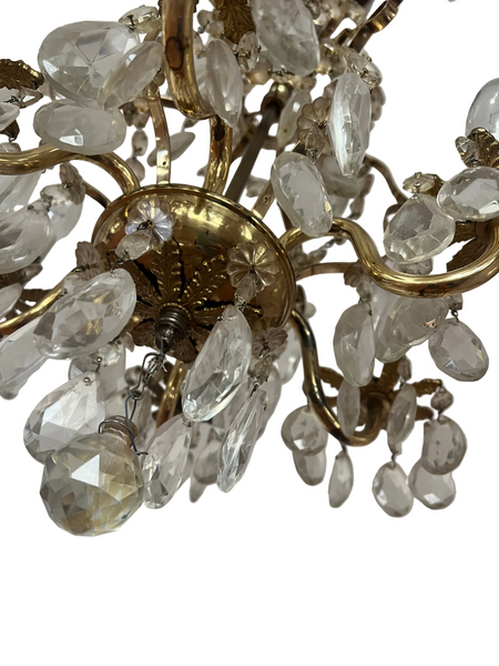 Circa 1920 French Louis XV Style Crystal Chandelier