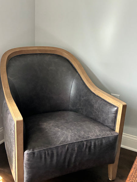 ARHAUS Rocco Coventry Scooped Leather Barrel Chair