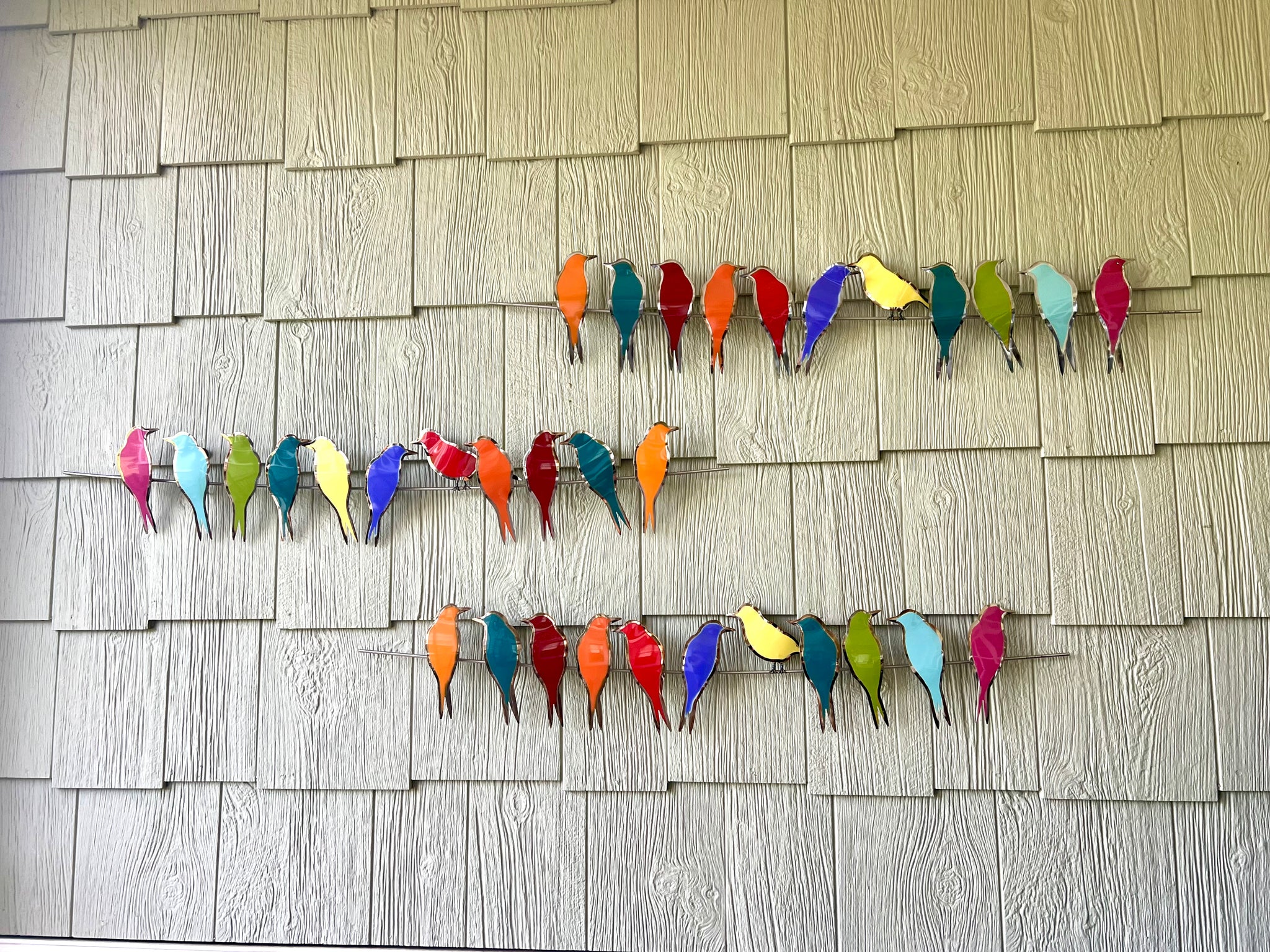Set of 3 Chit Chat Birds Wall Sculptures Art