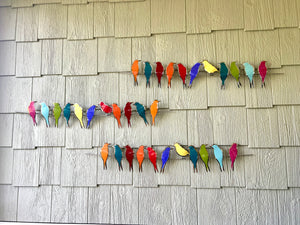 Set of 3 Chit Chat Birds Wall Sculptures Art