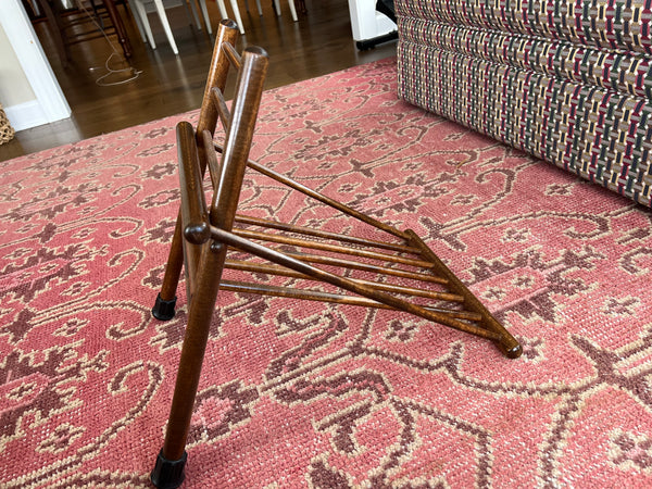 Vintage Wooden Folding Gout Stool Foot Rest