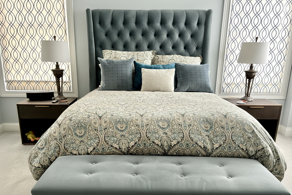 RESTORATION HARDWARE Adler Shelter Queen Tufted Bed