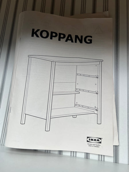 IKEA Koppang White 3 Drawer Dresser Chest