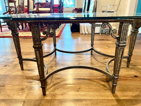 Glass and Bronze Coffee Table