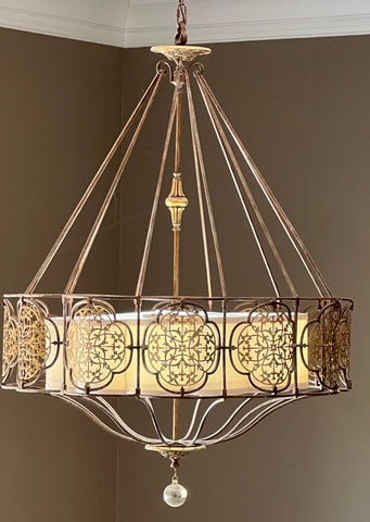 Murray Feiss Marcella 4 Light Uplight Chandelier (2 Available)