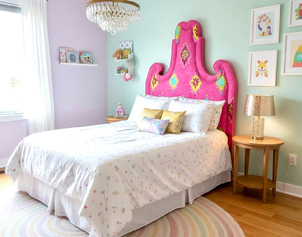 Custom Upholstered Full Size Headboard (2 Available)