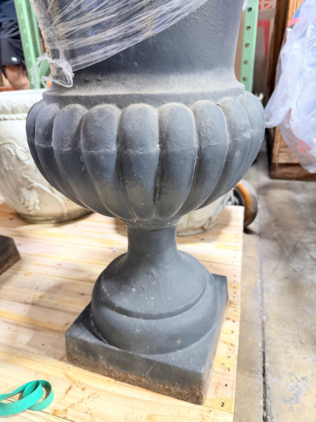 Pair of Cast Iron Patio Urns Pots