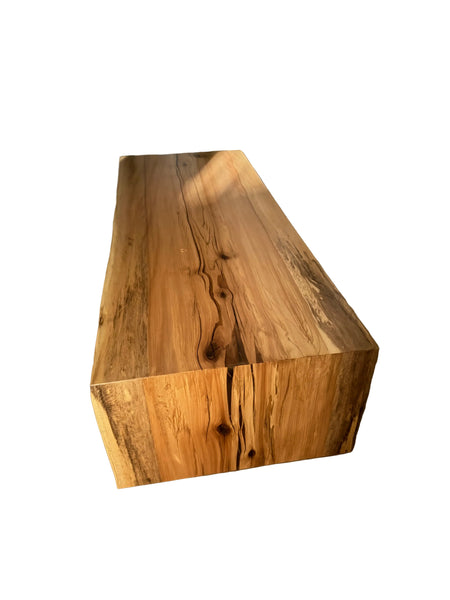 Custom Made Sycamore Live-Edge Waterfall Coffee Table