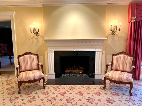 Pair of Louis XV Style Brass 4 Light Antique Sconces