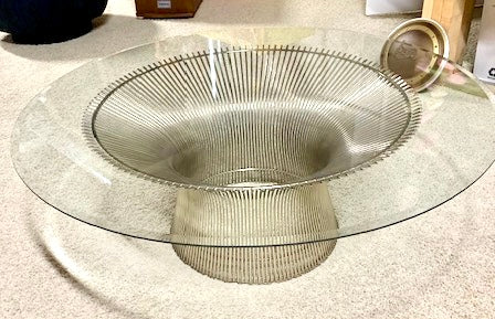 1970s Knoll Platner Round Coffee Table Designed by Warren Platner