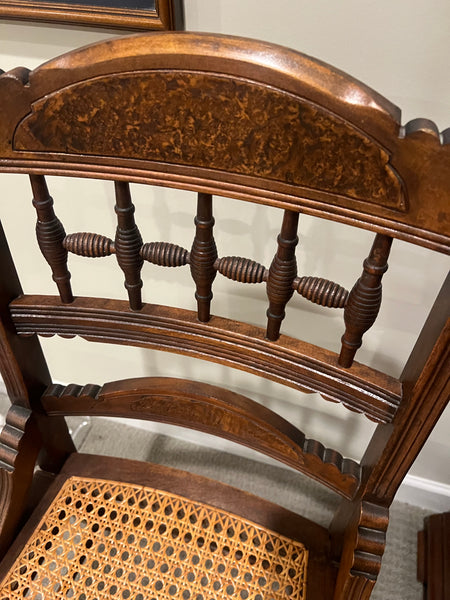 Antique Eastlake Cane Seat Chair