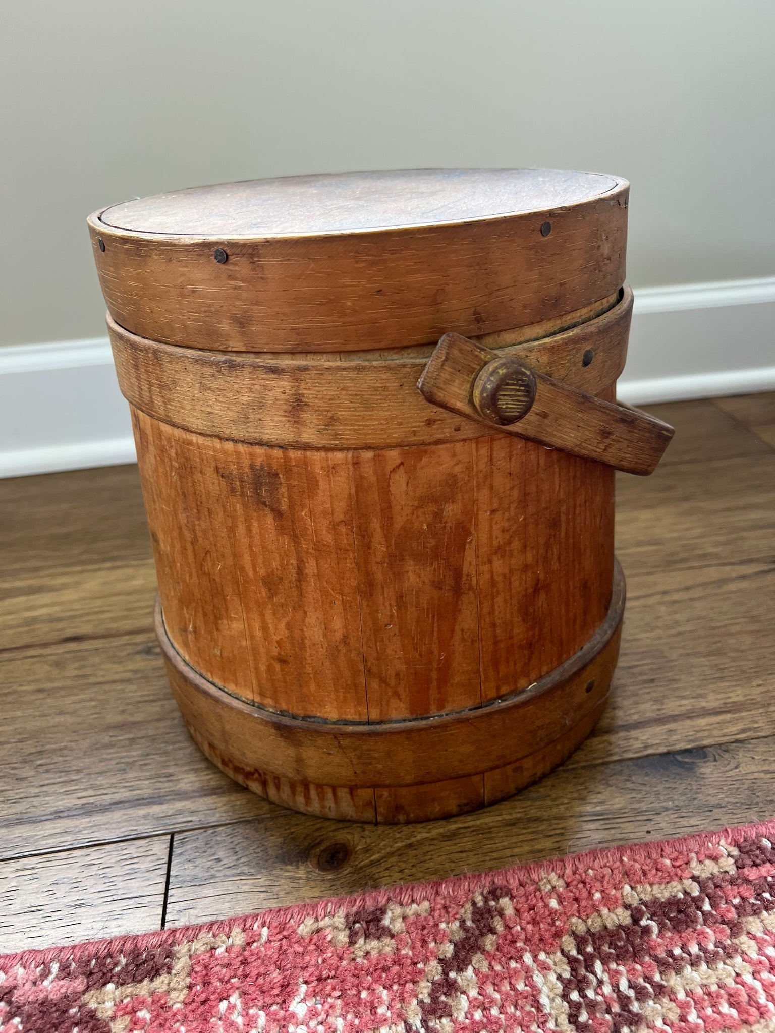 Antique Wood Firkin Bucket