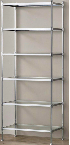Restoration Hardware Newbury Grand Chrome and Glass Towel Etagere