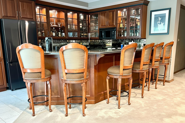 Set of 6 Swivel Bar Stools