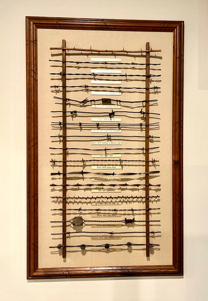 Antique Barbed Wire Display Case Art