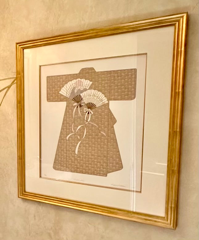 美品 キモ KIMO「ファイヤーダンス」大判シルクスクリーン サイン入