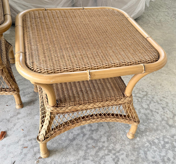 Vintage Lloyd Flanders Lloyd Loom 7-Piece Wicker Set