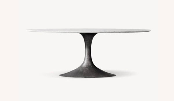 RESTORATION HARDWARE Aero Stone Oval Dining Table