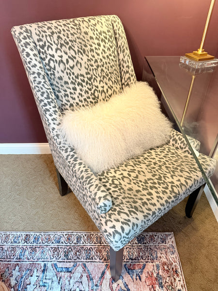 Ballard Designs Custom Leopard Print Accent Chair