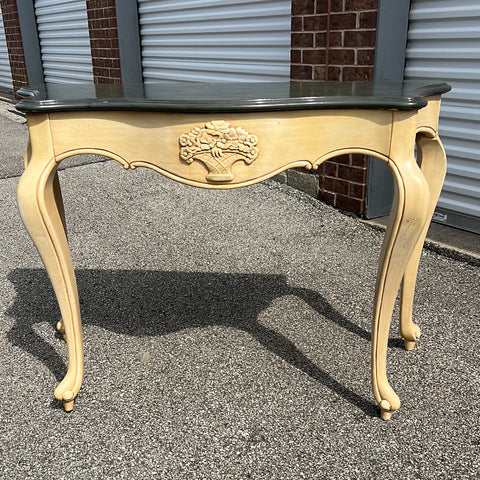 Faux Marble Painted Console Table from Bombay Company