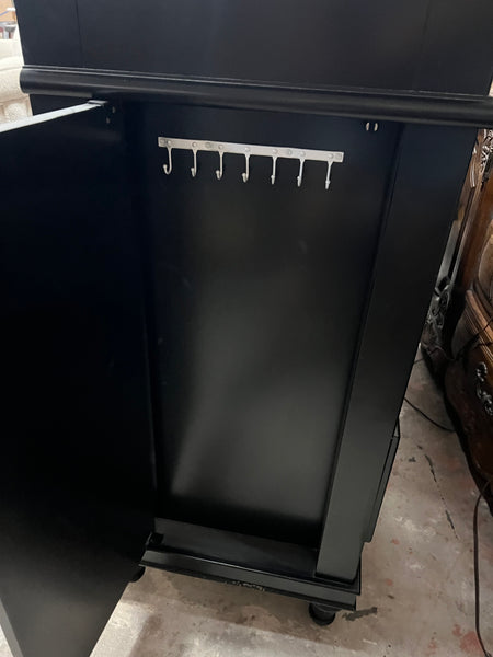 Black Dresser with Mirror and Nightstand