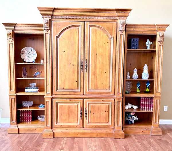 Ethan Allen Tuscany Collecion 3 Piece Entertainment Center