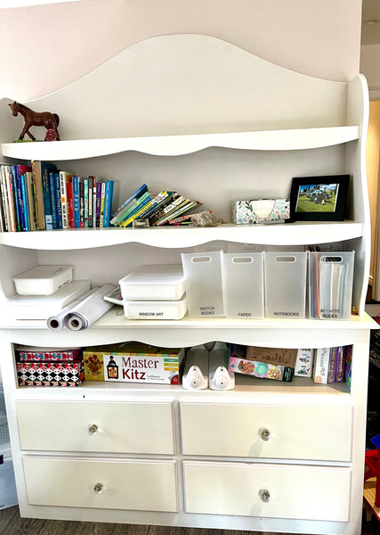 White Painted Bookcase Storage