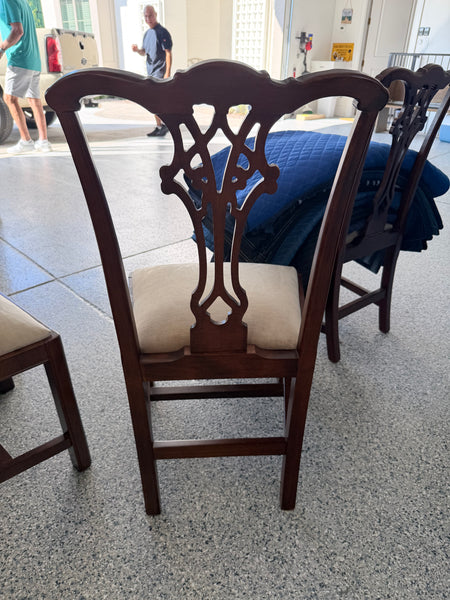 Set of 12 Italian Chippendale Dining Chairs