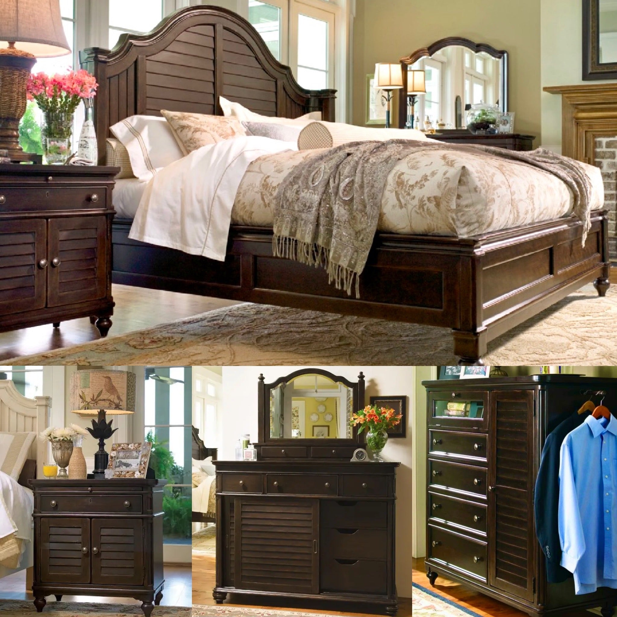 PAULA DEEN HOME - Steel Magnolia - King 4 Piece Bedroom Set