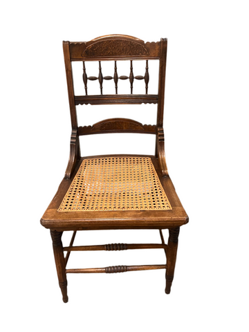 Antique Eastlake Cane Seat Chair