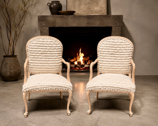 Pair of Century Chair Company French Provincial Chairs