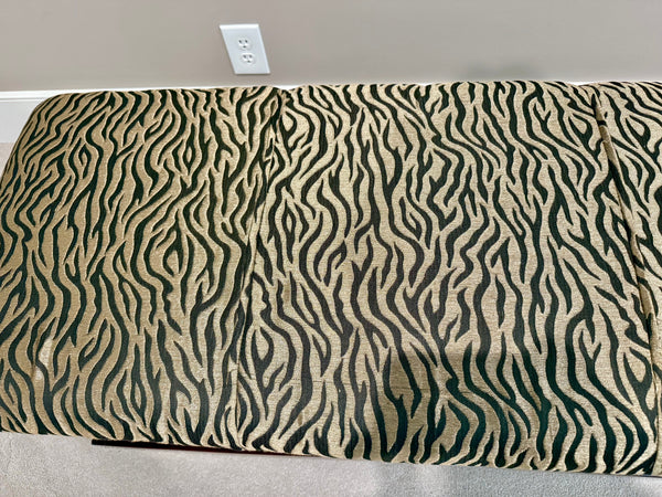 Traditional X Leg Zebra Print Bench
