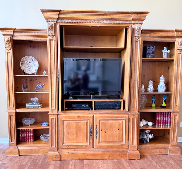 Ethan Allen Tuscany Collecion 3 Piece Entertainment Center