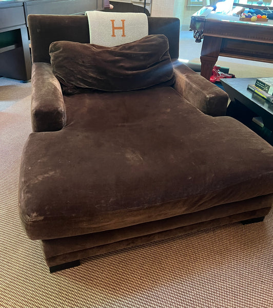 Pair of Crate and Barrel Double Chaise Loungers