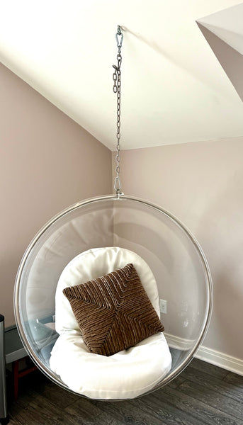 Restoration Hardware Mina Hanging Bubble Chair and Cushion