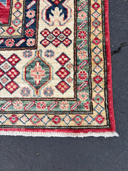 Kazak Style Hand Knotted 100% Wool Area Rug 8'x10'