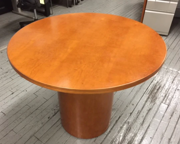 HON Round Pedestal Office Table and 4 Chairs