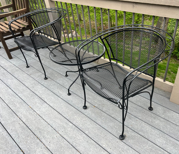 Pair of Salterini 1950's ZigZag Patio Dining Chairs