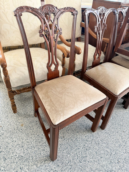 Set of 12 Italian Chippendale Dining Chairs