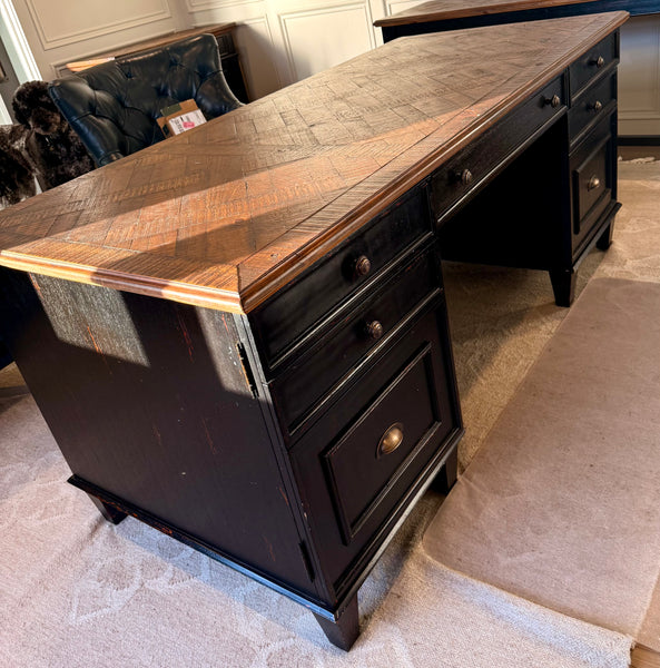 Arhaus Beckett Collection 4 Piece Office Set - Desk, 2 Cabinets and Console Table