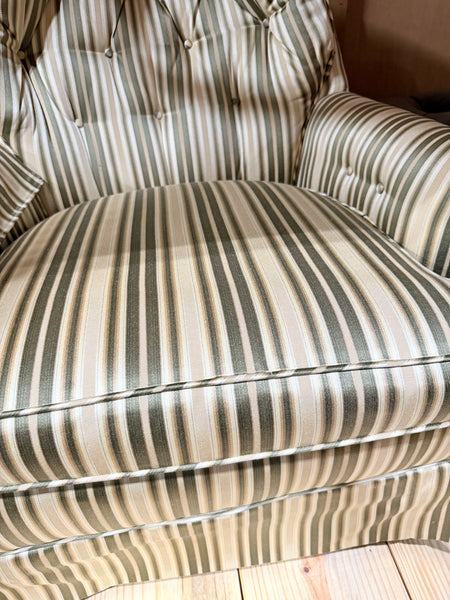Drexel Silk Upholstered Tufted Chair