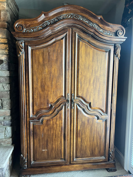 Hickory White Solid Wood Armoire