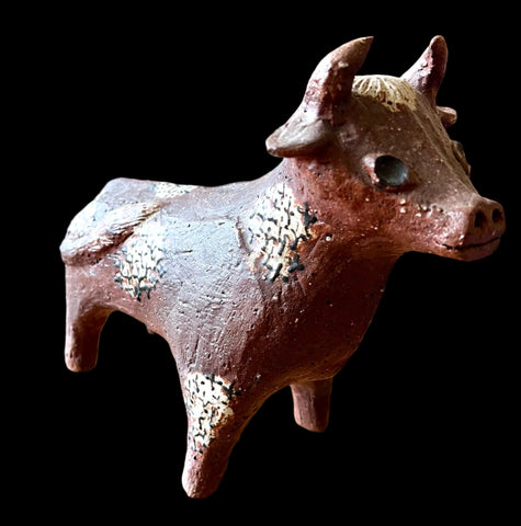 Mexican Folk Art Bull Sculpture