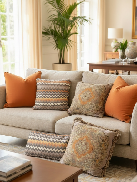 Decorative Throw Pillows - Set of 10