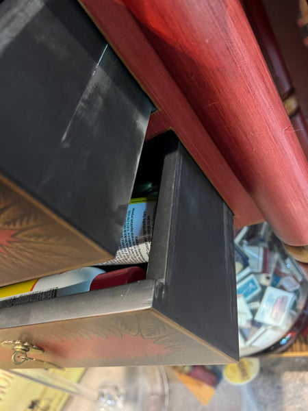 Pair of Red Painted Side Tables