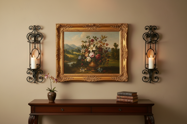 Pair of Iron Global Views Williamsburg Candle Sconces