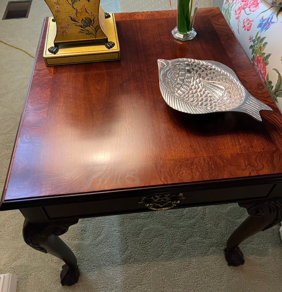 Sherrill Furniture Queen Anne Mahogany Side Table