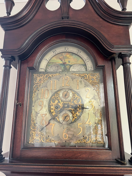 Antique Muller Herschede Style Grandfather Clock