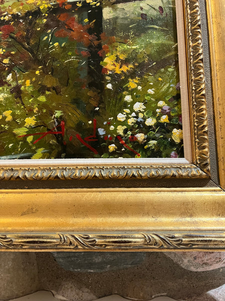 Custom Framed Art Oil on Canvas Painting by Andino