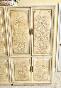 Henredon Folio 16 Villa Borghese Asian Goatskin Armoire Linen Chest Entertainment Center